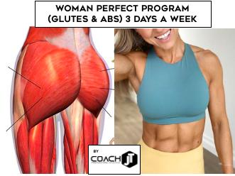 WOMAN perfect program (GLUTES & ABS) 3 days a week